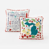 Michigan in Bloom Pillow