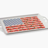 Americana Melamine Serving Platter with Handles