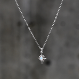 Silver Opal Star Necklace