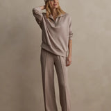 Hawley Half Zip : Taupe Marl