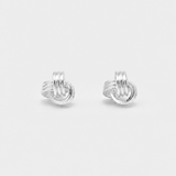 Silver Petite Knot Studs