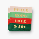 Peace & Joy Holiday Cocktail Napkins