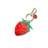 Hand Painted Strawberry Bag Charm + Keychain