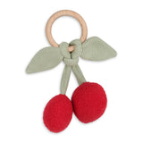 Cherry Organic Baby Blanket + Rattle Gift Set
