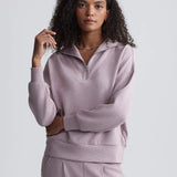 Hawley Half-Zip Sweat : Mauve Marl