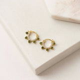 Talia Hoop Earrings- Olive