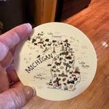 Michigan Icons Sticker