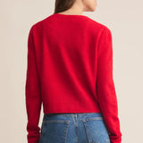Medina Cozy Cardigan : Festive Red