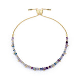 Harmony Gold & Rainbow Fluorite Bead Bracelet