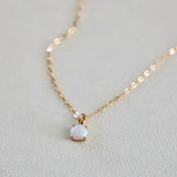 Opal Drop Necklace : Gold