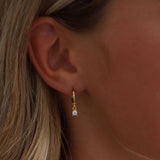 Miniature CZ Drop Huggies