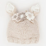 Flower Bunny Beanie Natural
