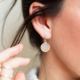 Round Druzy Earrings : Light & Bright