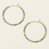 Chromacolor Miyuki Small Hoop - Turquoise Mint/Gold