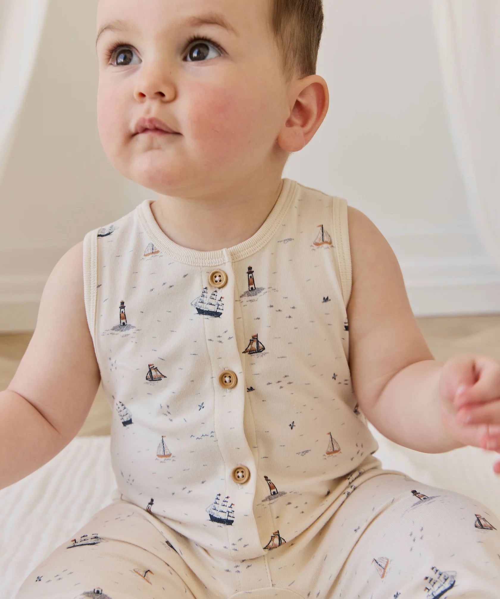 Organic Cotton Rupert Onepiece-Sailing Day