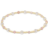 Pearl Sincerity 4mm Gem Bracelet  - Pink Opal