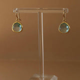 Aquamarine Bezel Earrings