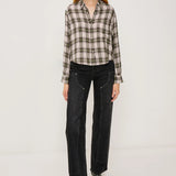 Malin Shirt Olive Brown Cream