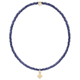 Hope Classic Navy Bracelet - Signature Cross Small Gold Charm