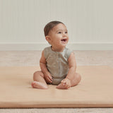 ribbed henley romper | clouds