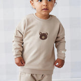 Organic Cotton Damien Sweatshirt - Fawn Bear