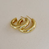Meredith CZ Star Hoop: Gold