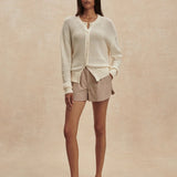 Pembroke Knit Cardigan || Egret
