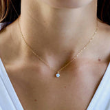 Opal Drop Necklace : Gold