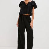 Leon Crop Pant : Black