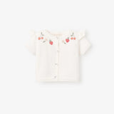 Strawberry Embroidered Cardigan