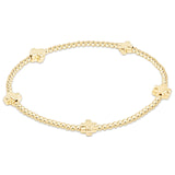 Signature Cross Small 2MM Gold Bracelet
