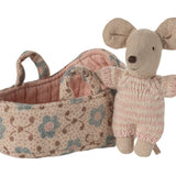 Baby Mouse in Carry Cot : Rose