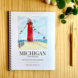 Michigan Lighthouse Watercolor Sketchbook
