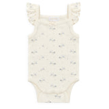 Organic Cotton Pointelle Eliane Bodysuit - Molly Blue