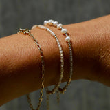 Sunstone CZ Beaded Bracelet