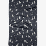 Navy Race Day Tea Towel