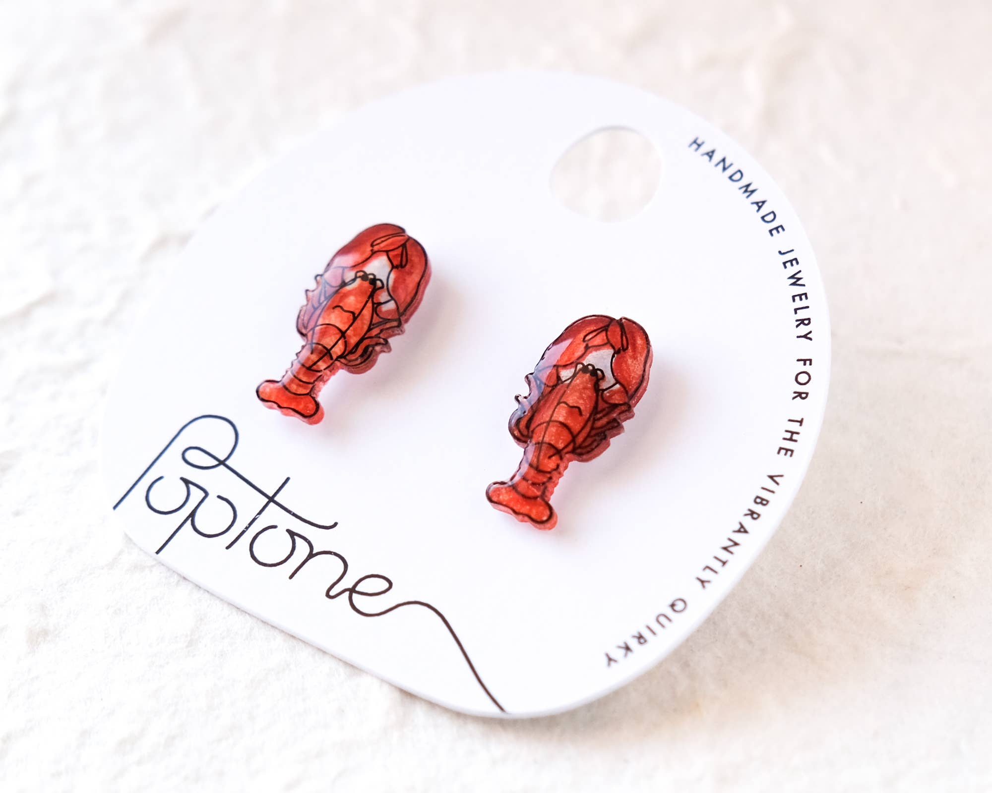 Red Lobster Stud Earrings