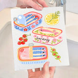 Sardines in Tin Fish Swedish Dishcloth