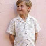 Lapel Collar Shirt || Palm Trees