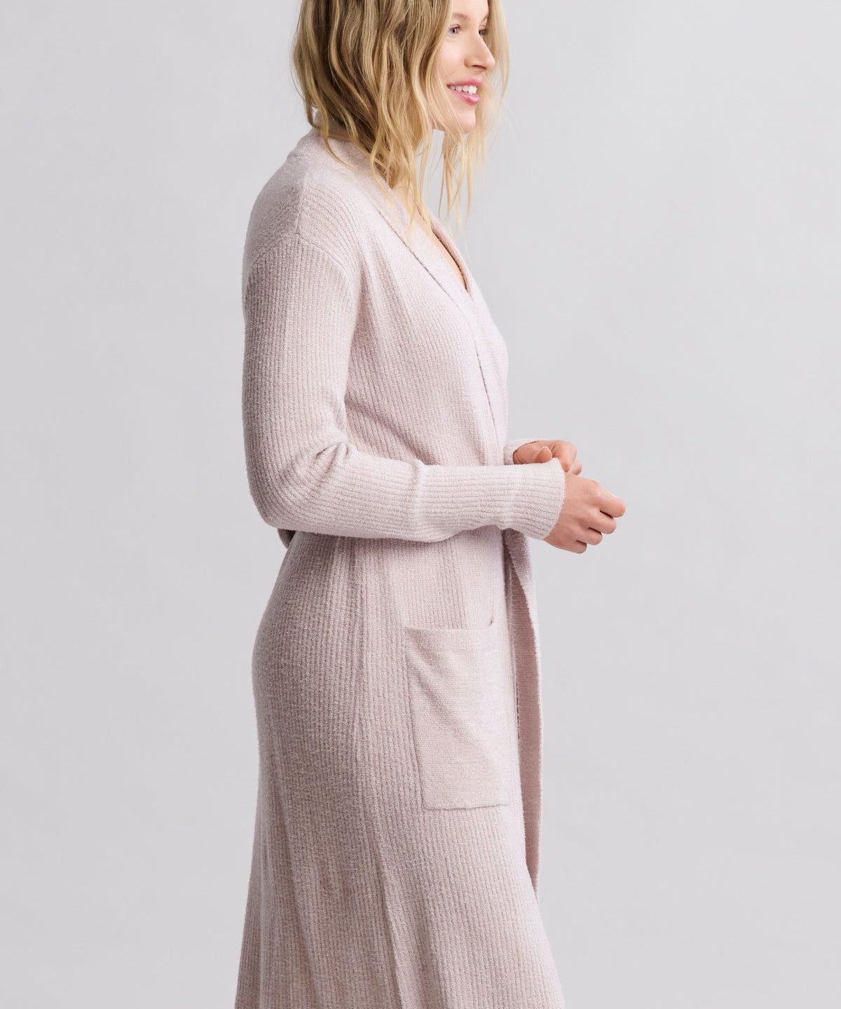 CozyChic Lite® Ribbed Robe : Faded Rose + Pearl