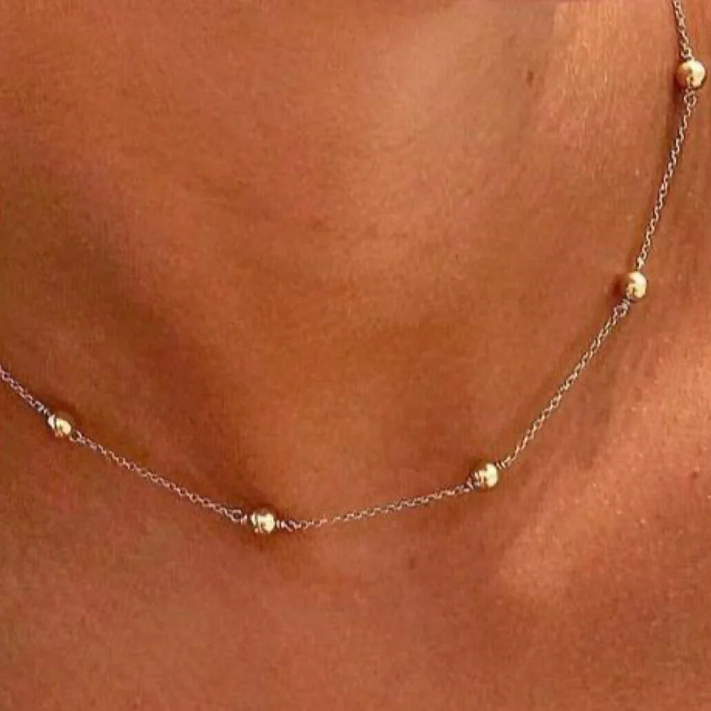 17" choker simplicity chain gold - classic gold 4mm