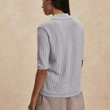 Madelene Knit Shirt || Pale Iris