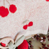 Cherry Organic Baby Blanket + Rattle Gift Set