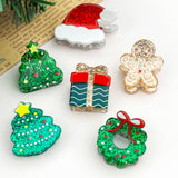 Christmas Mini Hair Claw Clips, Christmas Tree Hair Clip: Gingerbread Man