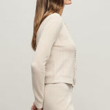 CozyChic Ultra Lite® Pointelle Rib Ruffle Front Cardigan