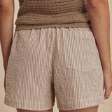 Darina Short 4" || Birch Taupe Stripe