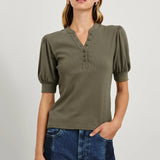 Jewel Top : Washed Olive