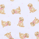 Sweet Golden Print Zip Playsuit - Pink