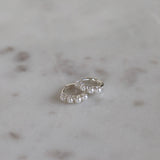 Mini Pear Hoops : Silver