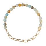 Mini Stone with Chain Stacking Bracelet